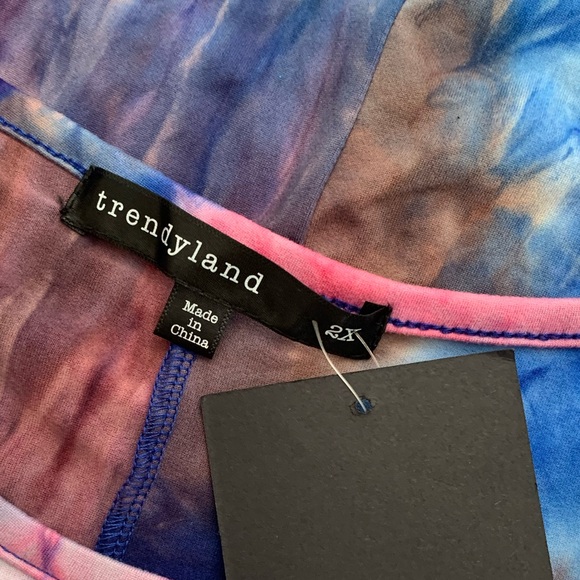 Colorful Tie-Dye T-Shirt Dress/Top - Size 2X - Picture 5 of 7